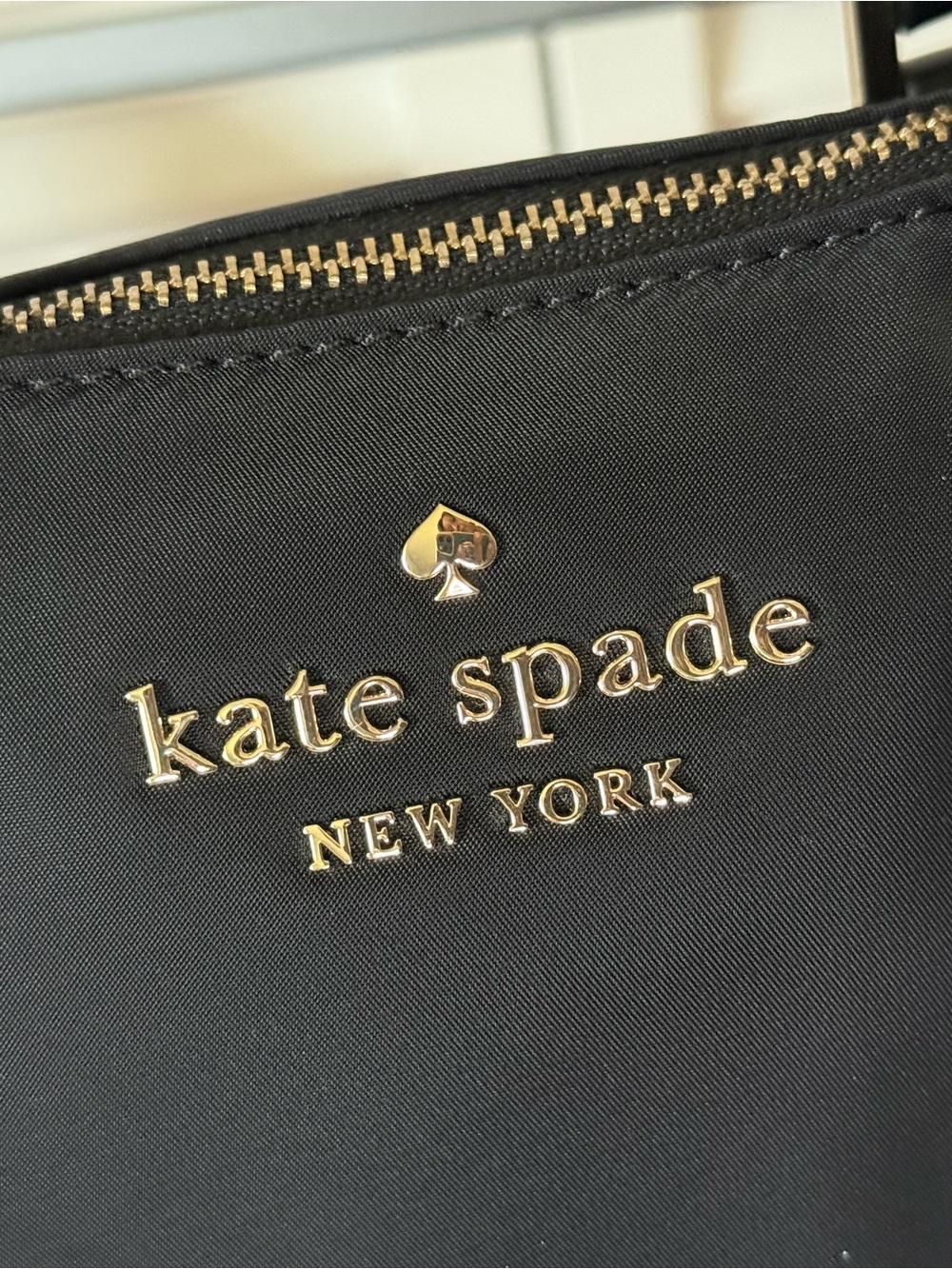 Kate Spade New York Black Nylon Satchel Crossbody Purse - Picture 6 of 10